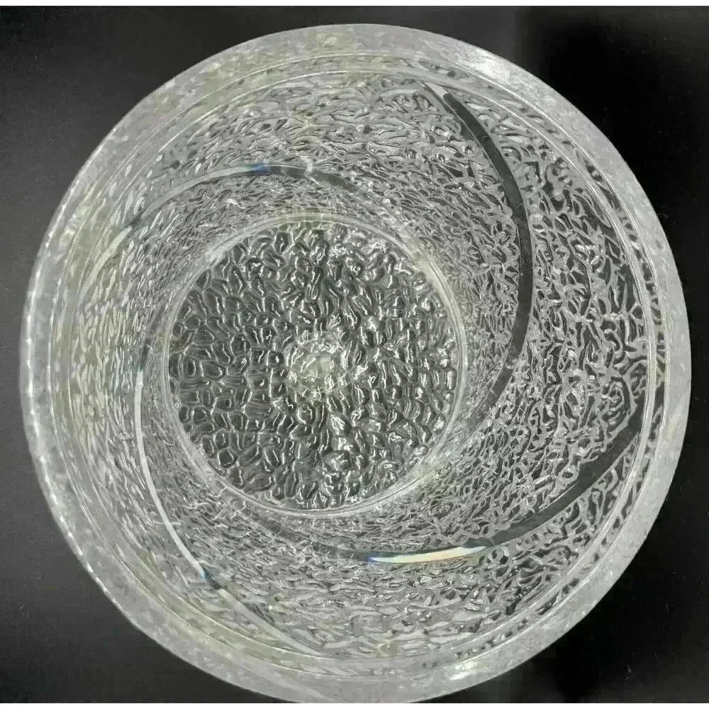 Vintage Mid-Century Modern Lucite Iceberg Textured Ice Bucket Stunning Clear